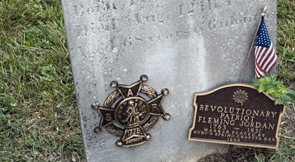 REVOLUTIONARY PATRIOT FLEMING JORDAN WAR MEMORIAL MARKER