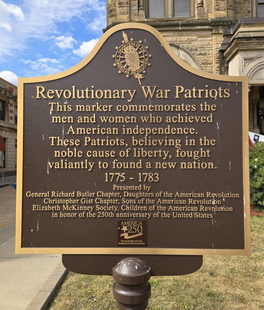 REVOLUTIONARY WAR PATRIOTS MEMORIAL MARKER BUTLER