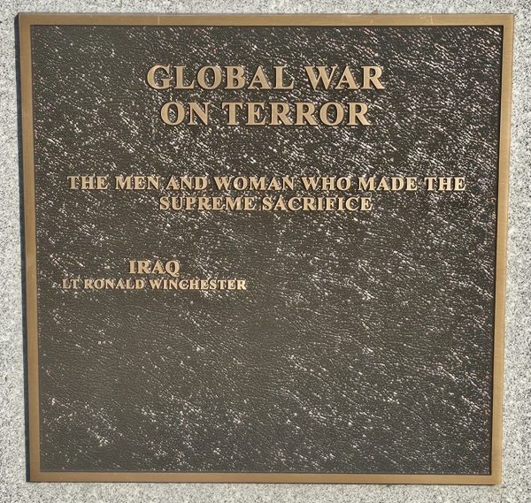 ROCKVILLE CENTRE GLOBAL WAR ON TERROR SUPREME SACRIFICE MEMORIAL PLAQUE