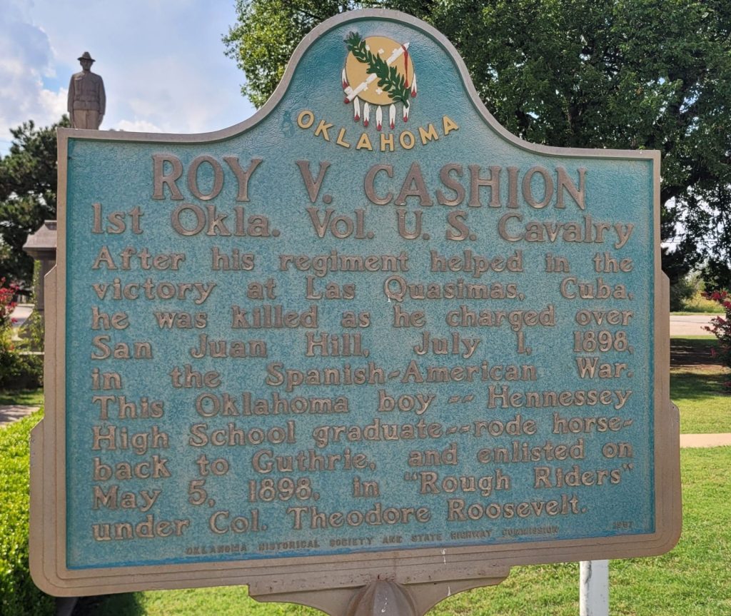 ROY V. CASHION WAR MEMORIAL MARKER
