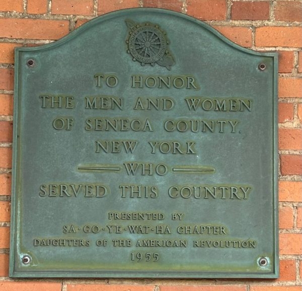 SENECA COUNTY VETERANS MEMORIAL PLAQUE