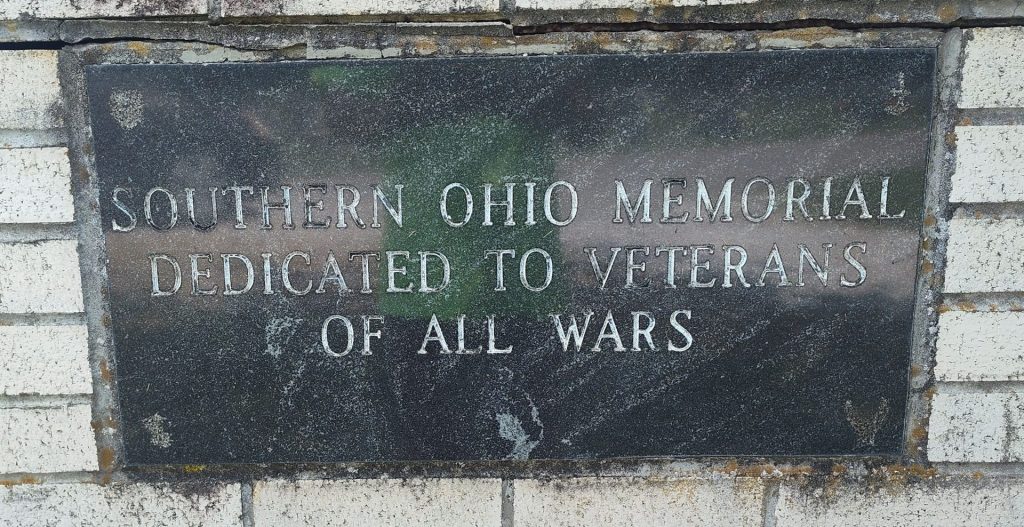 SOUTHERN OHIO ALL WAR VETERANS MEMORIAL PLAQUE
