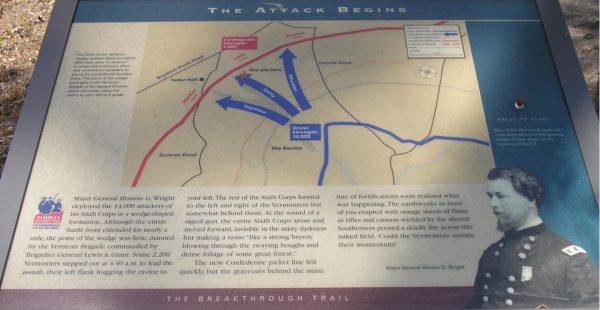 THE ATTACK BEGINS WAR MEMORIAL PLAQUE