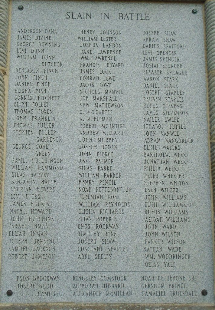 THE BATTLE OF WYOMING REVOLUTIONARY WAR MEMORIAL STONE C
