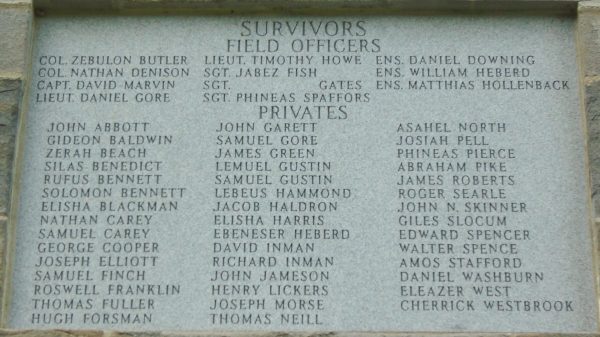 THE BATTLE OF WYOMING REVOLUTIONARY WAR MEMORIAL STONE D