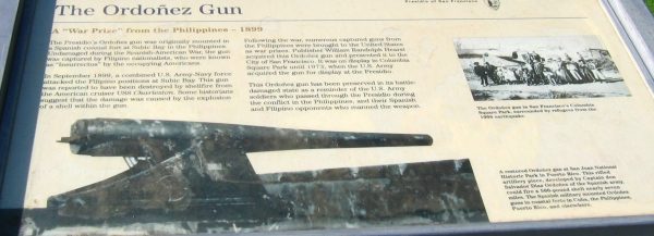 THE ORDONEZ GUN MEMORIAL CANNON PANEL