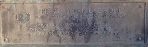 THIS MEMORIAL BRIDGE PLAQUE