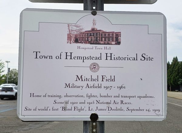 TOWN OF HEMPSTEAD HISTORIC SITE MITCHEL FIELD MEMORIAL PLAQUE A