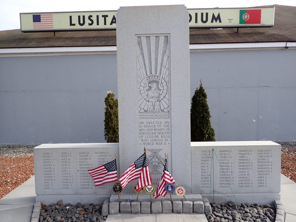 VETERANS OF PORTUGUESE DESCENT OF LUDLOW WORLD WAR II MEMORIAL FRONT