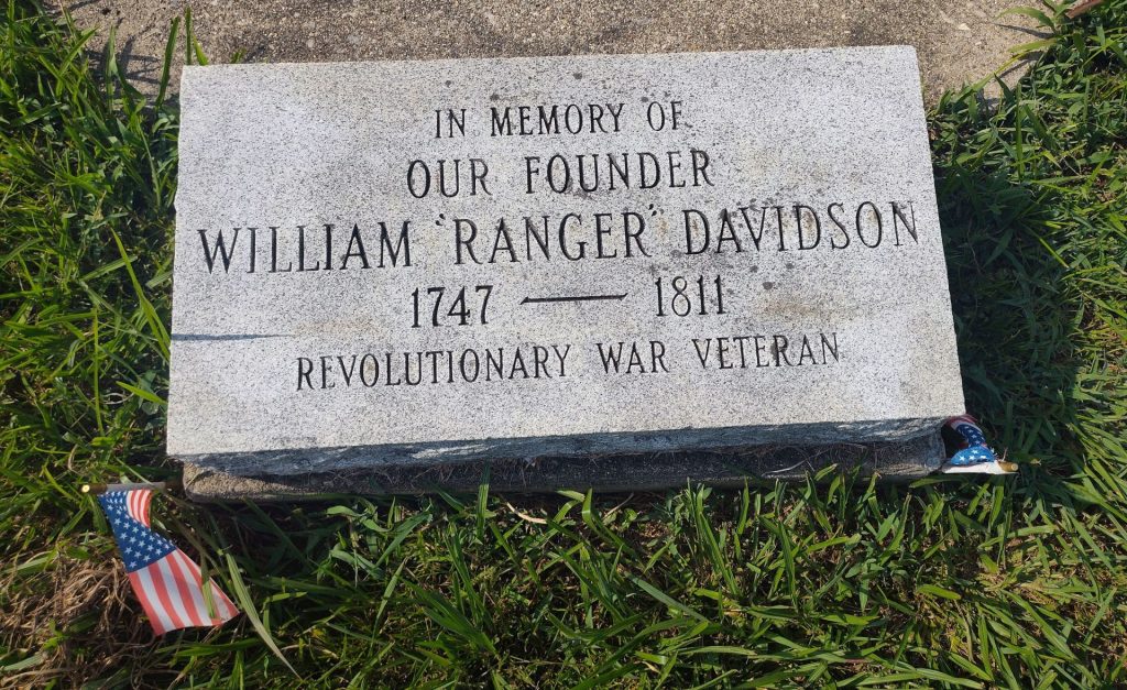 WILLIAM ‘RANGER’ DAVIDSON REVOLUTIONARY WAR VETERAN MEMORIAL TABLET
