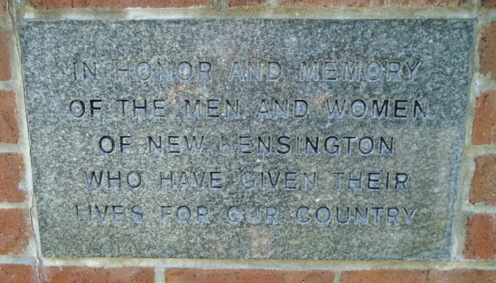 NEW KENSINGTON SUPREME SACRIFICE WAR MEMORIAL STONE