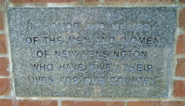 NEW KENSINGTON SUPREME SACRIFICE WAR MEMORIAL STONE