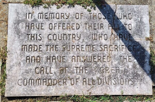 EVERGREEN UNION CEMETERY VETERANS MEMORIAL FLAGPOLE STONE