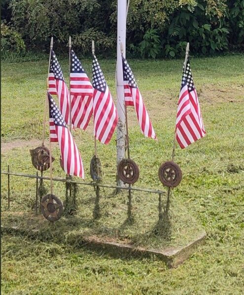 OMEGA CEMETERY VETERANS MEMORIAL FLAGPOLE EMBLEMS