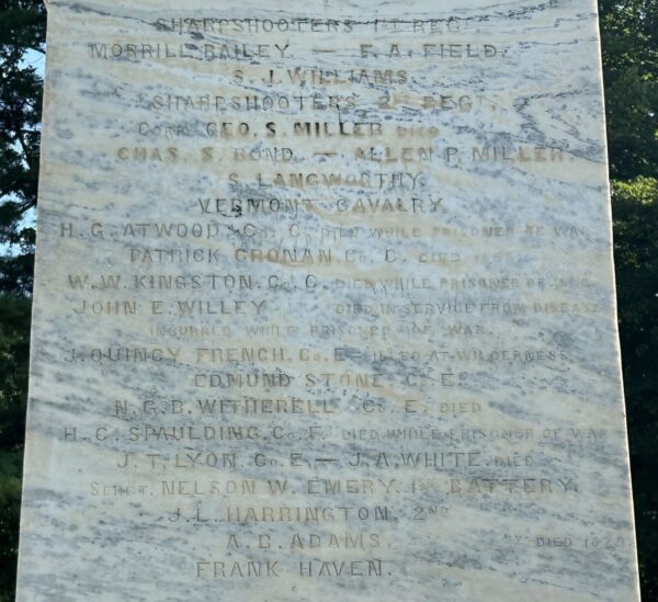 CAVENDISH IN MEMORY OF HER SOLDIERS MEMORIAL STONE D