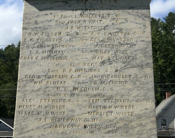 CAVENDISH IN MEMORY OF HER SOLDIERS MEMORIAL STONE C