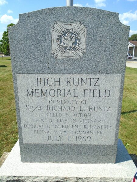 RICH KUNTZ MEMORIAL FIELD STONE