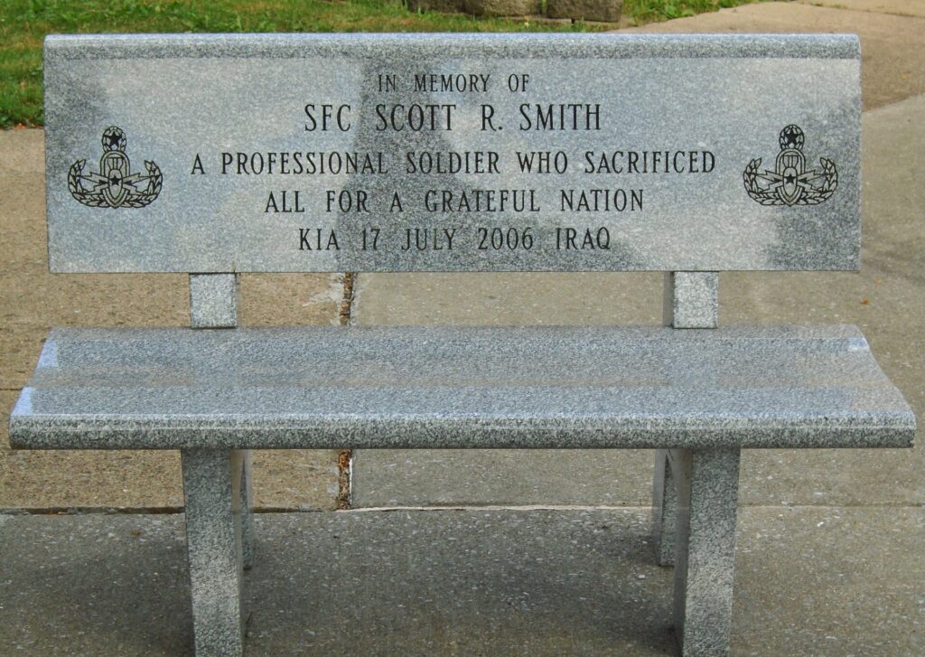 SFC SCOTT R. SMITH WAR MEMORIAL BENCH