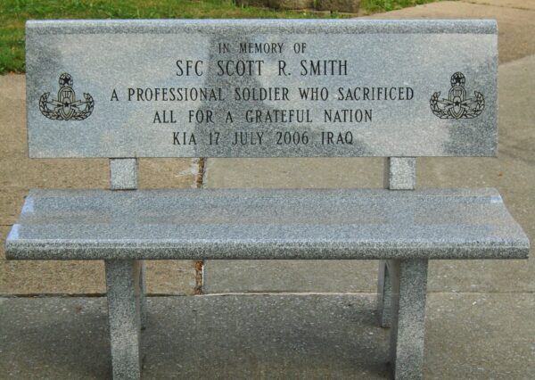 SFC SCOTT R. SMITH WAR MEMORIAL BENCH
