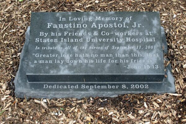 IN LOVING MEMORY OF FAUSTINO APOSTOL, JR. MEMORIAL STONE