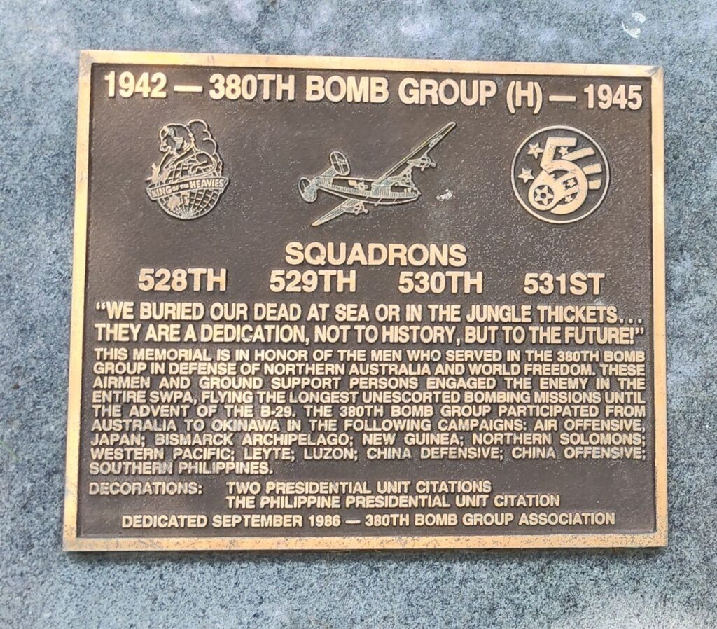 380TH BOMB GROUP (H) WAR MEMORIAL