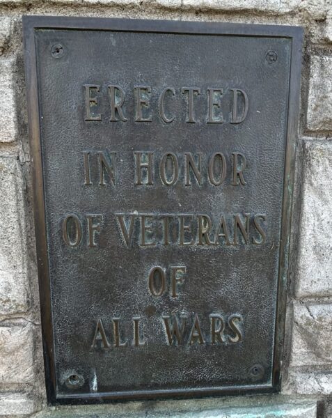 ADDISON ALL WARS VETERANS MEMORIAL PLAQUE