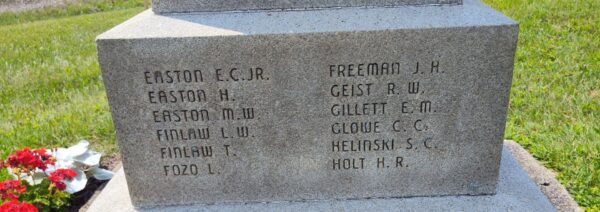 COLEBROOK V.F.W POST NO. 7424 WORLD WAR II MEMORIAL STONE G