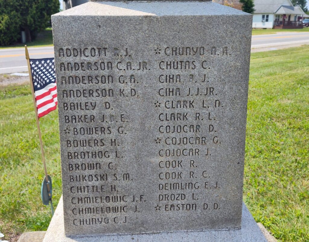COLEBROOK V.F.W. POST NO. 7424 WORLD WAR II MEMORIAL STONE F