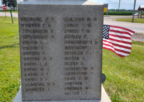 COLEBROOK V.F.W. POST NO. 7424 WORLD WAR II MEMORIAL STONE D