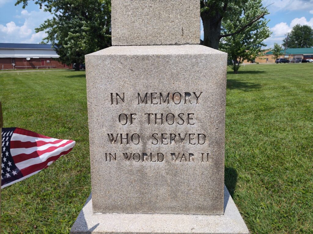 COLEBROOK V.F.W. POST NO. 7424 WORLD WAR II MEMORIAL STONE A