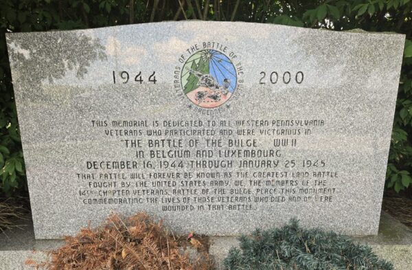 WESTERN PENNSYLVANIA BATTLE OF THE BULGE MEMORIAL