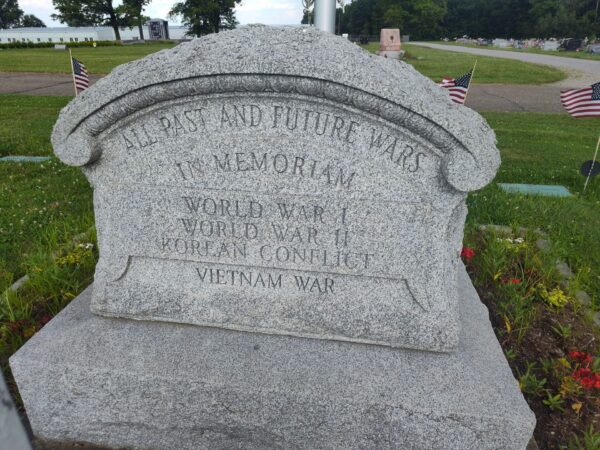 BROOKFIELD TOWNSHIP CEMETERY ALL WARS MEMORIAL