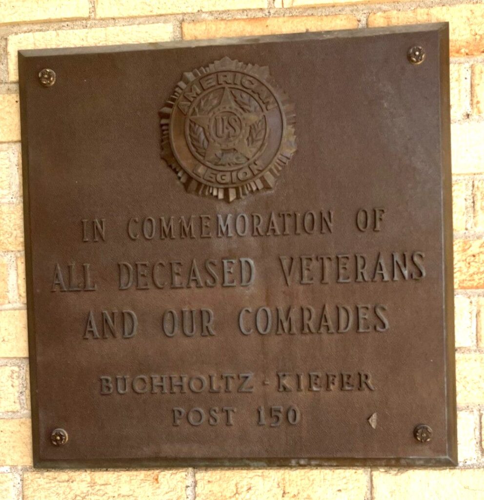 AMERICAN LEGION POST 150 ALL DECEASED VETERANS MEMORIAL PLAQUE