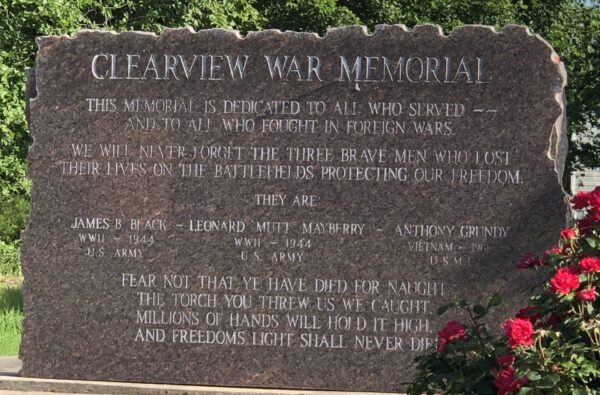 CLEARVIEW WAR MEMORIAL