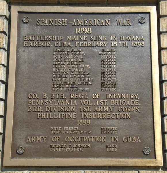 MILESBURG WAR VETERANS MEMORIAL PLAQUE C