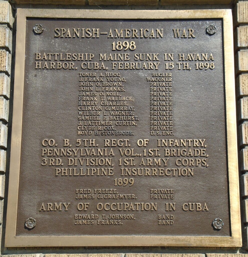 MILESBURG WAR VETERANS MEMORIAL PLAQUE C
