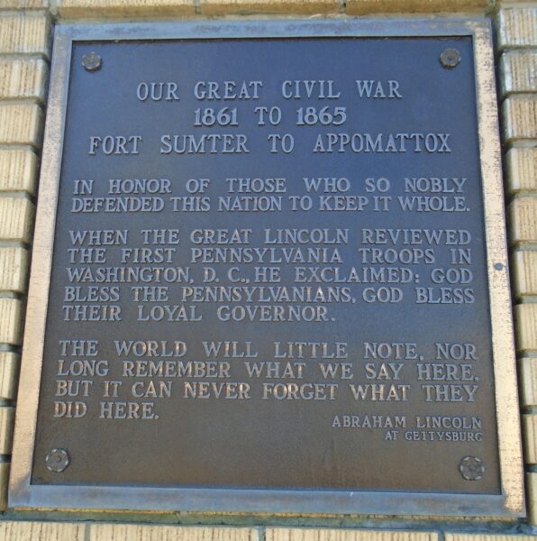 MILESBURG WAR VETERANS MEMORIAL PLAQUE B