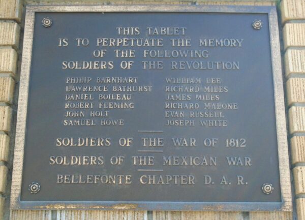 MILESBURG WAR VETERANS MEMORIAL PLAQUE A