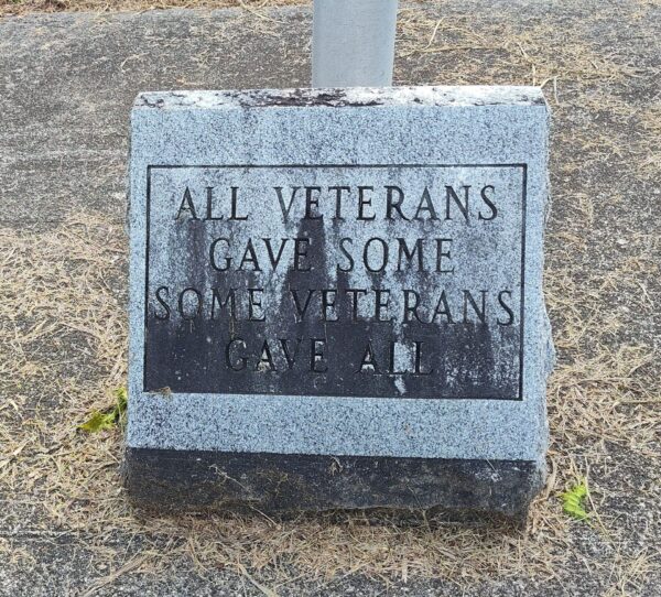GREENFIELD CEMETERY ALL VETERANS MEMORIAL FLAGPOLE STONE