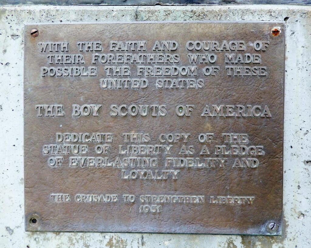 KREMMLING REPLICA OF THE STATUE OF LIBERTY MEMORIAL PLAQUE