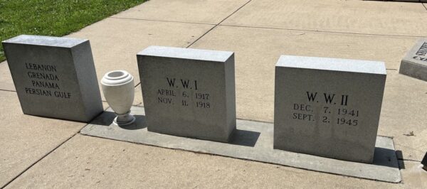 AMERICAN LEGION POST 150 WAR MEMORIAL LEFT STONES