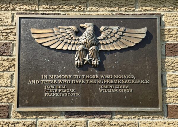 WEST LEECHBURG SUPREME SACRFIFICE WAR MEMORIAL PLAQUE