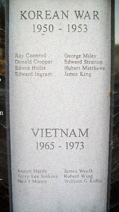 GREENFIELD WAR VETERANS MEMORIAL STONE B