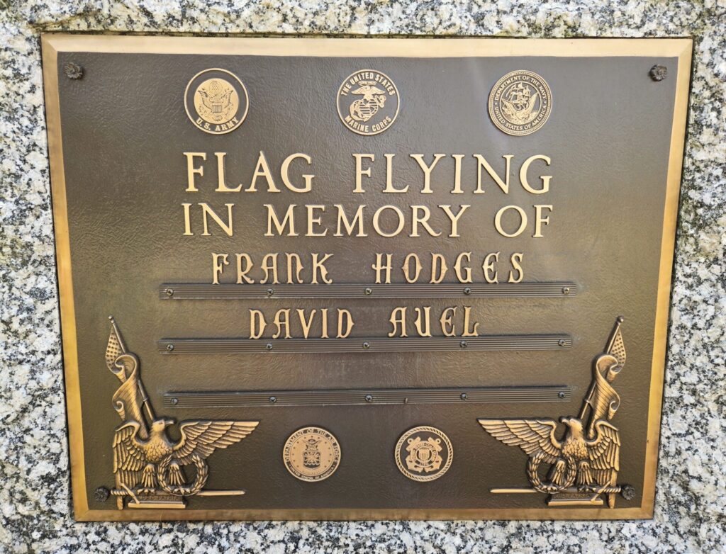 TWIN VALLEY VETERANS MEMORIAL FLAG PLAQUE