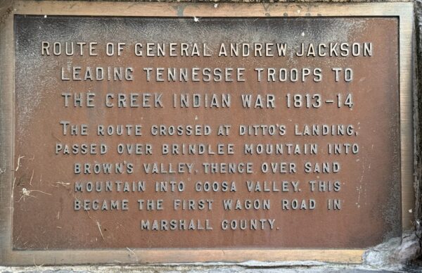 ROUTE OF GENERAL ANDREW JACKSON MEMORIAL PLAQUE