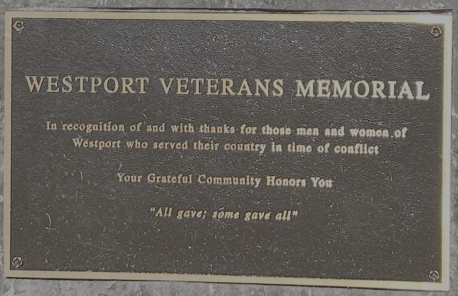 WESTPORT VETERANS MEMORIAL PLAQUE