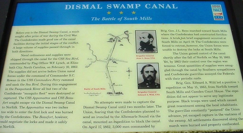 DISMAL SWAMP CANAL WAR MEMORIAL PANEL