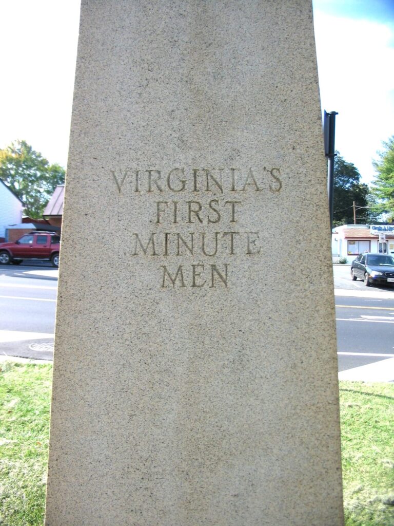 CULPEPER MINUTE MEN REVOLUTIONARY WAR MEMORIAL STONE D