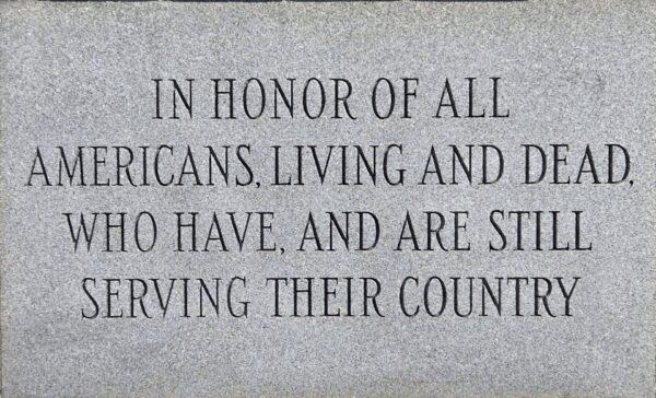 AMERICAN LEGION POST 868 VETERANS MEMORIAL STONE