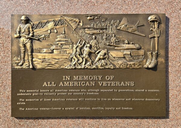 CITIZENS OF LOWER BURRELL ALL AMERICAN VETERANS MEMORIAL PLAQUE